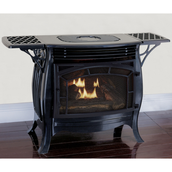 Duluth Forge Dual Fuel Ventless Gas Stove - 26,000 Btu, Remote Control Gloss Bl FDSR25-GF